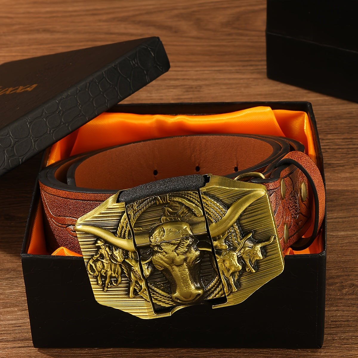 2026New Printed Detachable Lighter Belt, A Novel Accessory Belt with A Retro Western Cowboy Style. It Features A Fashionable Lighter And Is Recommended As A Gift for Family And Friends.