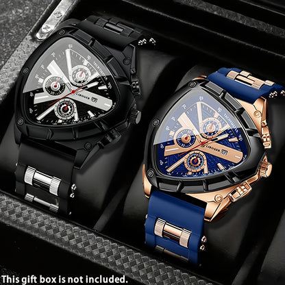 Men's Quartz Watch Casual Fashion Date Calendar Display Analog Pointer – Single or 2pcs Set Gift for Men, Work Daily Wear, Reloj Para Hombre