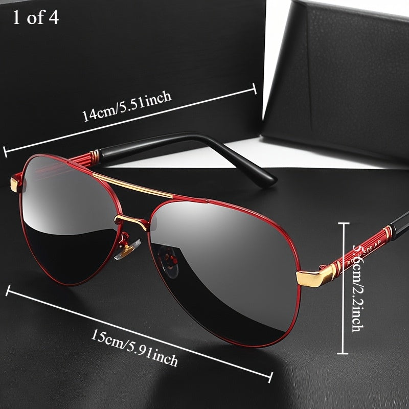 Polarized Sunglasses for Men Women - Double Bridge UV400 Protection Fashion Eyewear Anti Glare Driving Hiking Fishing Gift
