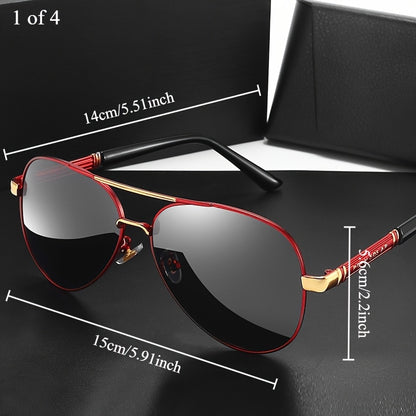 Polarized Sunglasses for Men Women - Double Bridge UV400 Protection Fashion Eyewear Anti Glare Driving Hiking Fishing Gift
