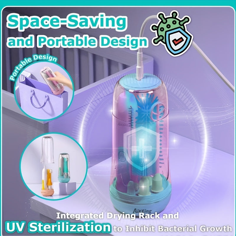 Electric Bottle Brush Set - USB Rechargeable Cleaning Kit – view 2