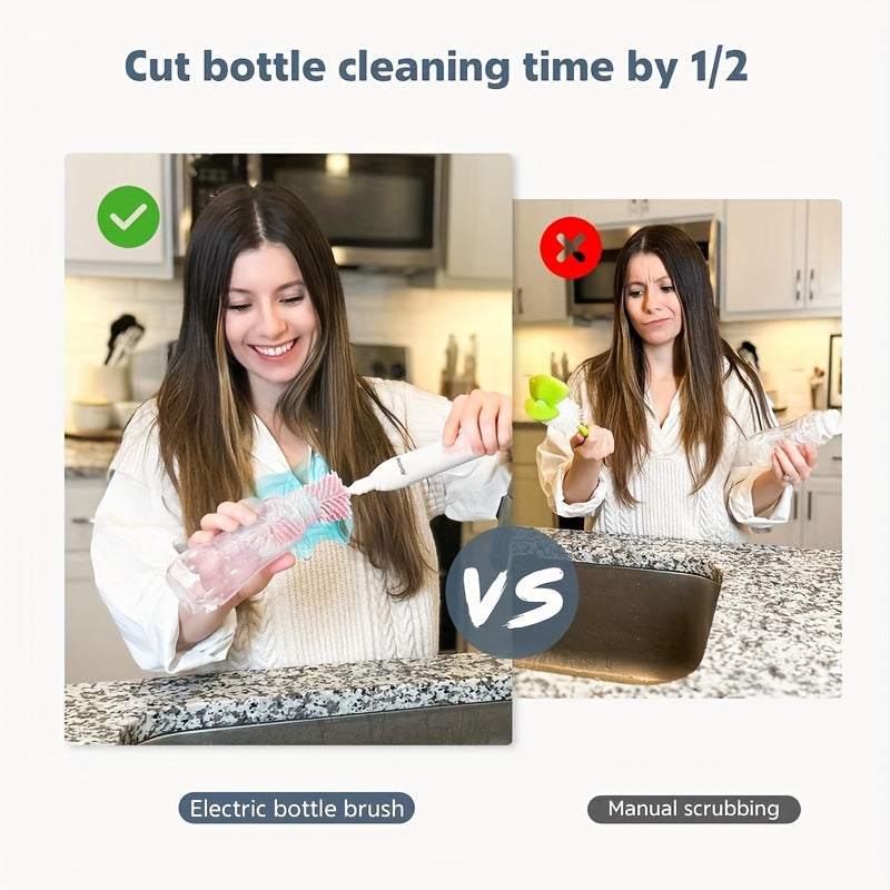 Electric Bottle Brush Set - USB Rechargeable Cleaning Kit – view 4