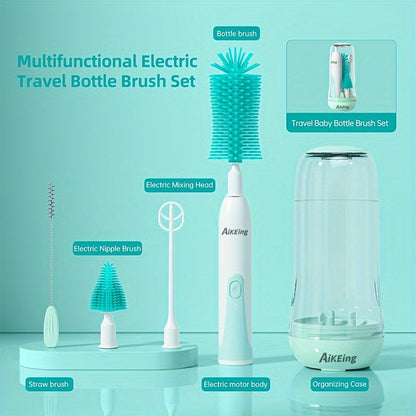 Electric Bottle Brush Set - USB Rechargeable Cleaning Kit – view 6