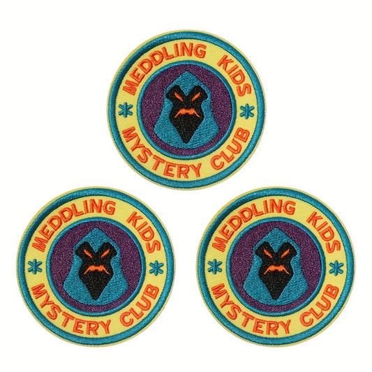 Embroidered Patch - Patches Set of 3 - Cartoon Mystery Club Iron-On Sew-On Patches for - main product view