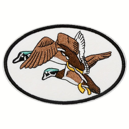 Embroidered Patch - Patches Set of 3 - Retro Duck Hunting Cartoon Iron-On Sew-On Patches for - product detail view 9