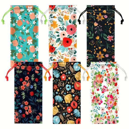 Eyewear Accessories - Microfiber Eyeglass Pouch 24 Pack Drawstring Soft Glasses Case Bag - main product view