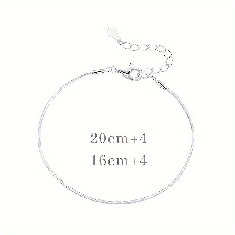 [Sterling Silvery Necklace] 925 Sterling Silvery Women's Necklace, Exquisite And Durable, Available In Sizes 16/ 18/ 20/ 22/ 24inch Cm, An Ideal Choice for Pendant Matching