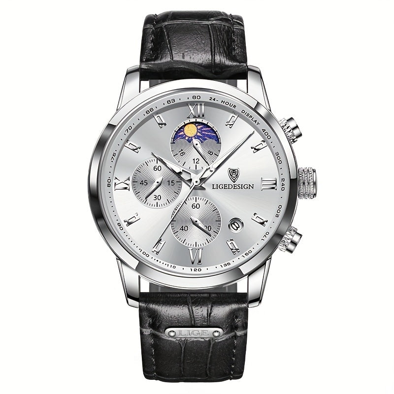 Sport Waterproof Men'S Quartz Watches, Chronograph Luminous Calendar Student Watch, Halloween Gift For Women And Men