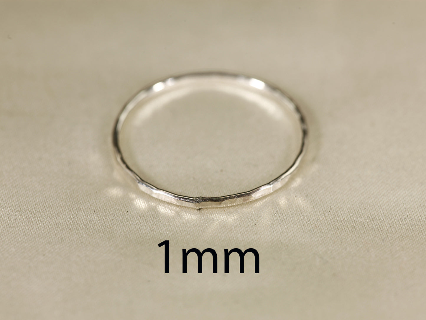 Hammered Ring S925 Sterling Silver Stackable Minimalist Textured Band Women Ring Sizes 3.5-10 Everyday Jewelry Gift for Her