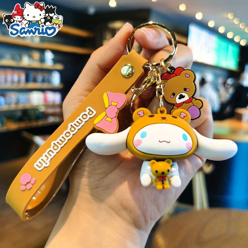 Sanrio Keychain Set 7 Pack | Cute Cartoon Character Bag Charm & Car Key Decoration, Lucky Pendant for Back to School, Halloween & Christmas Gift for Girls