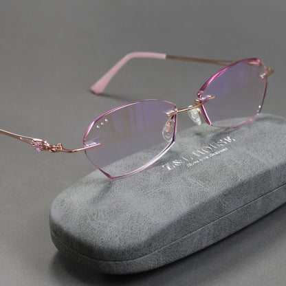Reading Glasses for Women Pink Rhinestone, Elegant Mirror Leg Magnifying Readers +1.0 to +4.0, Lightweight Comfortable Ladies Eyewear, Stylish Crystal Embellished Readers — Gift for Her