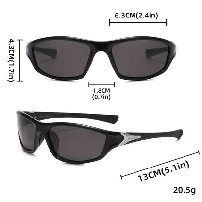 Sports Sunglasses 4 Pack UV400 Full Frame - Ultra-Light PC Lens Bulk Set Men Women Cycling Running Hiking Fishing Outdoor Activities