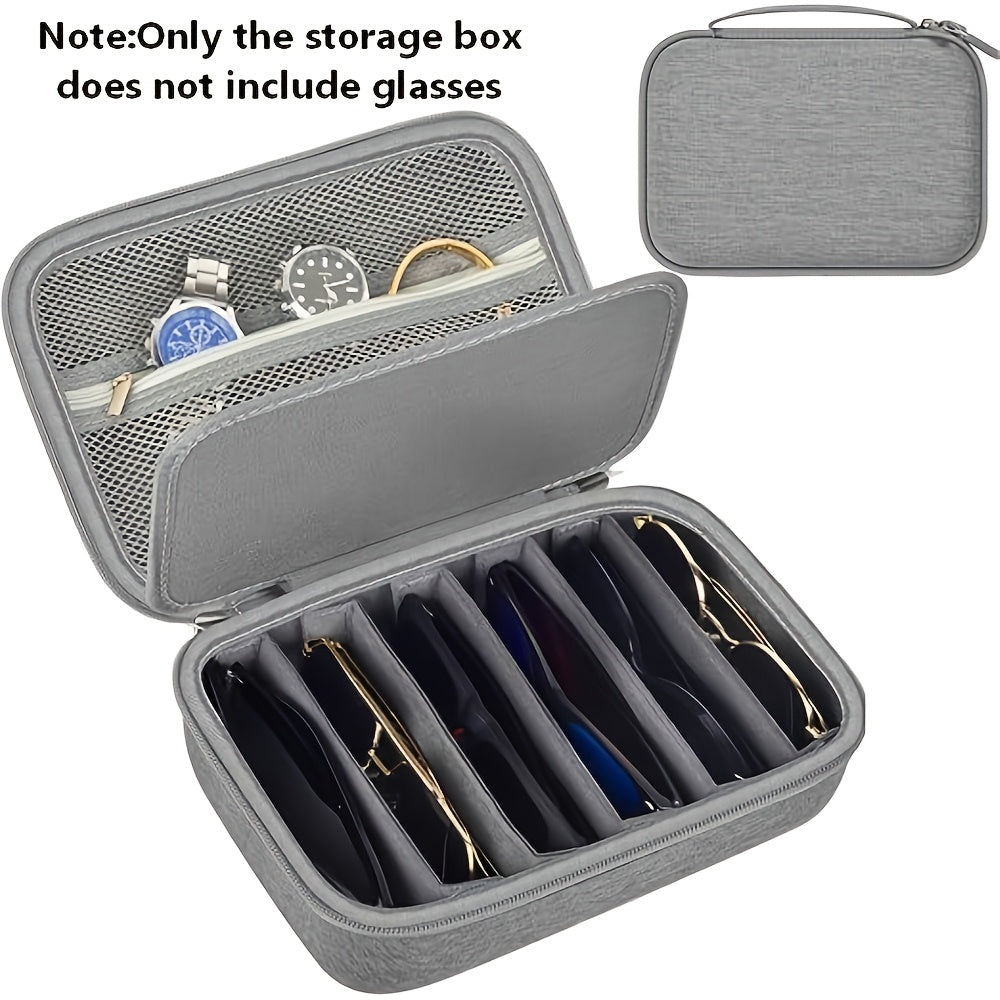 Sunglasses Organizer Case Travel Storage Bag Multi-Slot for Men Women – Portable Protective Eyewear Holder, 2 4 6 Slot & Large Options, Black Brown Grey Pink