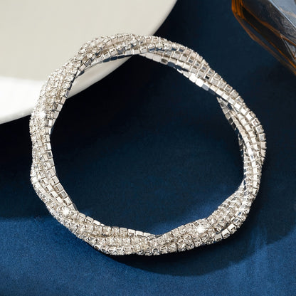 Wrap Bracelet for Women - Elegant Minimalist Silver Copper Base Cuff, Simple Style All-Season Fashion Jewelry for Daily Wear, Wedding & Gifting