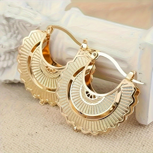 Gold Heart Hoop Earrings Set 4 Pairs for Women - Gold-Plated Hollow Heart Shaped Hoops, Elegant Fashion Jewelry for Wedding, Party & Birthday Gift