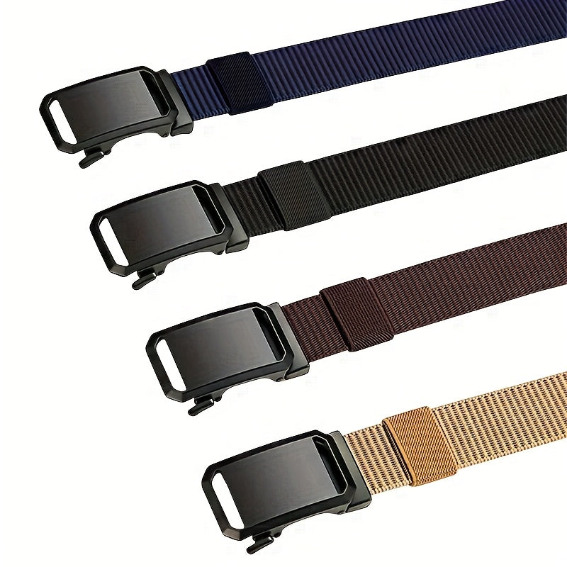 4pcs Automatic Buckle Adjustable Waistband, Made Of Soft Nylon Material That Is Sturdy, Stretch Resistant, And Wear-resistant. Suitable for Jeans, Work Pants, Casual Pants, And Skirts, It Can Be Used for Both Commuting And Leisure - Unisex