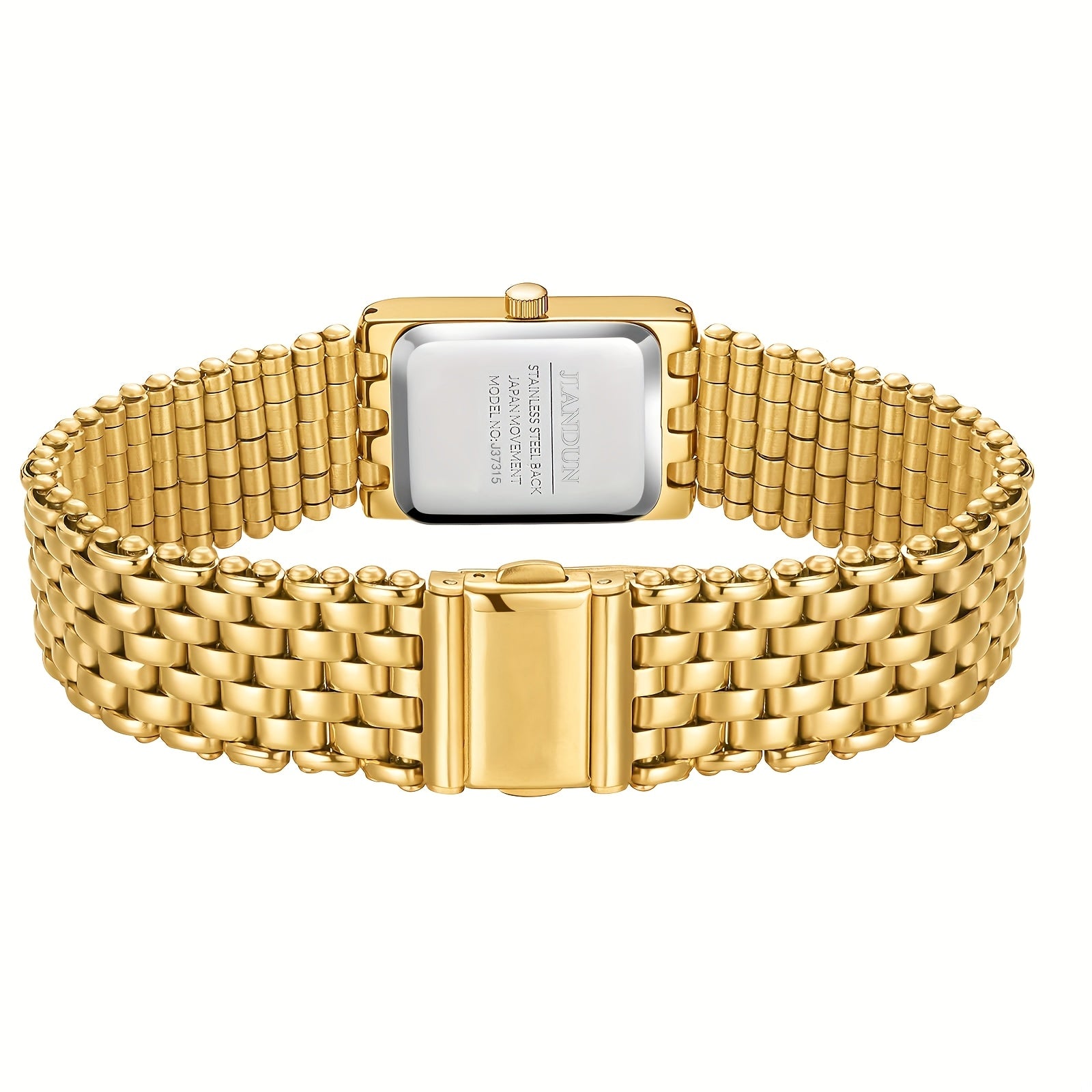JIANDUN Small Golden Watches For Women Vintage Ladies Quartz Wrist Watches Stainless Steel Band Womens Golden Watch Luxury Bracelet Tools Included
