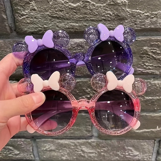 Rhinestone Bow Glasses Lightweight Fashion Eyewear Stage Performance Photo Shoot Party Halloween Christmas Holiday Women Pink Purple Black Red Blue Beige
