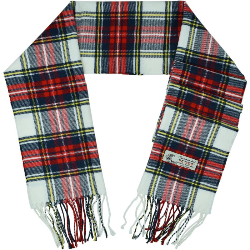 Scottish Stewart Tartan Plaid Luxurious Winter Scarf Soft Cashmere Feel 72"x12", Scottish Heritage Holiday Gift