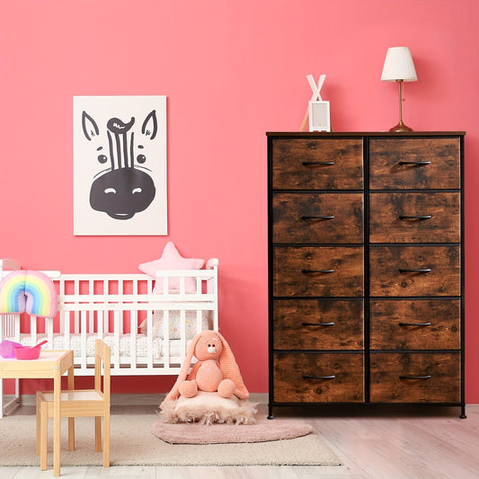 Fabric Drawer Dresser - Space-Saving – main product image