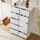 10 Drawers-White