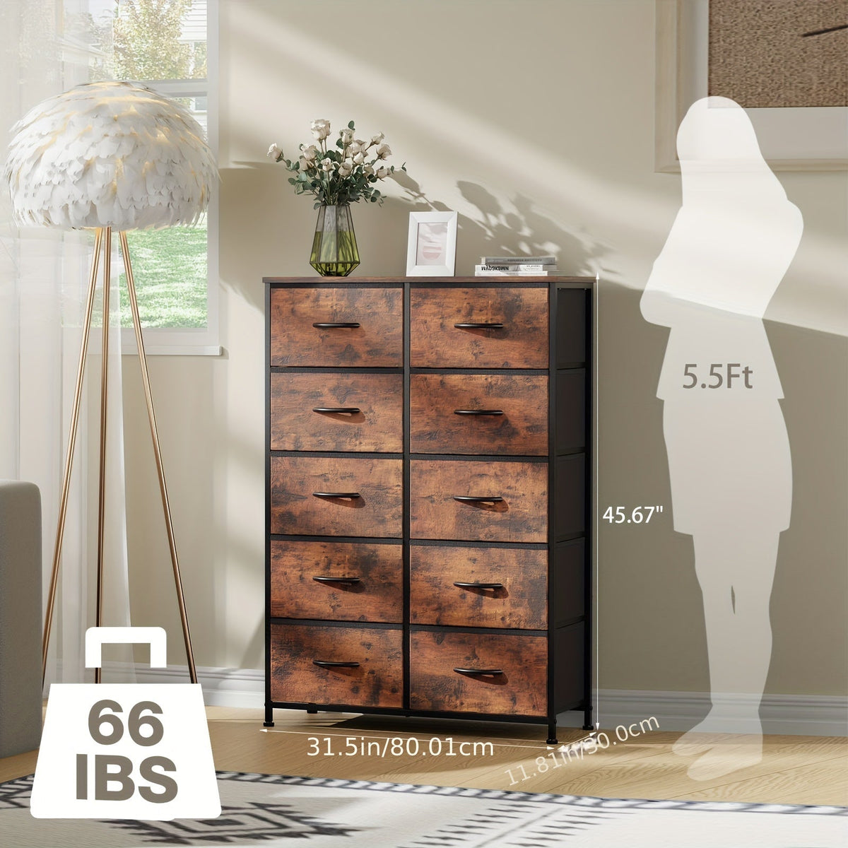 Fabric Drawer Dresser - Space-Saving – view 8