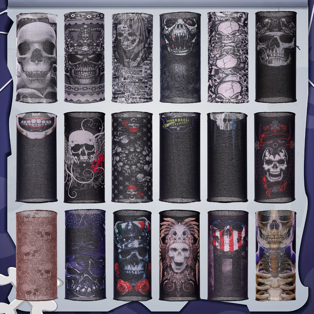 Face Mask - Skull 30 Pack Seamless Neck Gaiter Balaclava Bulk Headwear for Motorcycle - product detail view 4