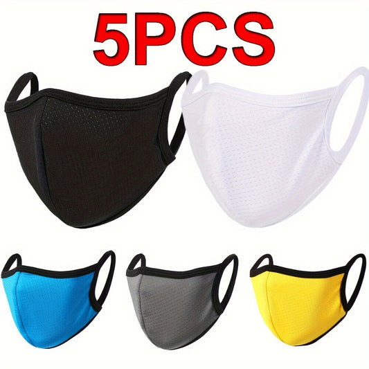 Face Masks - Washable Reusable Cloth Mask 5 Pack Breathable Moisture-Wicking Sports - main product view