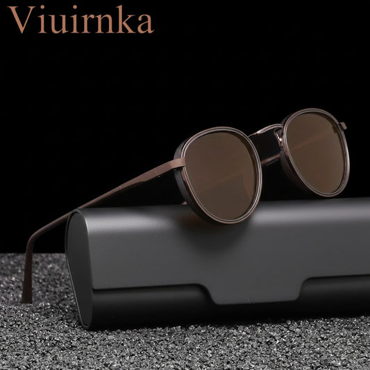 Fashion Sunglasses - Round Metal Polarized Unisex TAC Lens UV Protection, Lightweight Durable - main product view