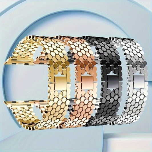 Fashion Watch - Apple Band Stainless Steel with Link Removal Tool Metal Push-Button Clasp - main product view