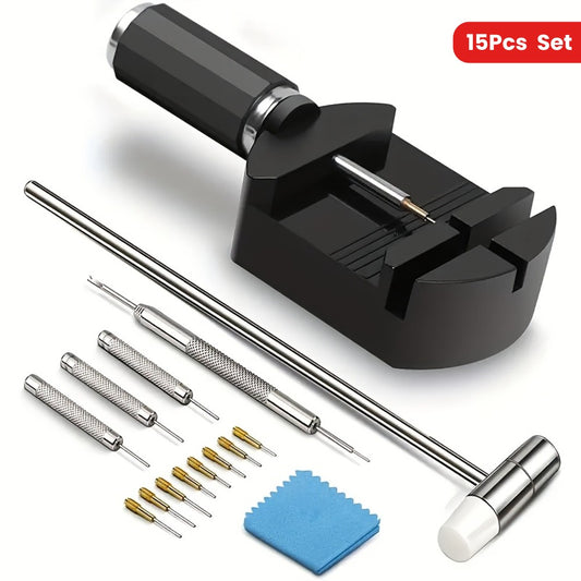 Fashion Watch - Band Removal Tool Kit 15pcs Stainless Steel Professional Band Pin Remover - main product view