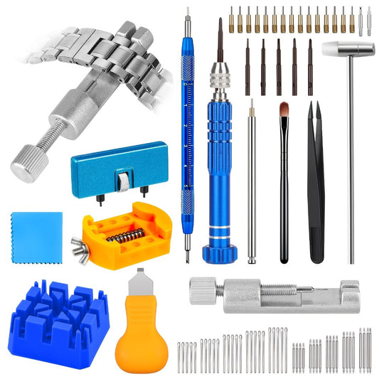 Fashion Watch - Repair Kit 74pcs Spring Bar Tool Set, Link Pin Remover, 5-in-1 Screwdriver - main product view