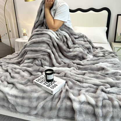 Faux Rabbit Fur Cozy Throw Blanket - Machine-Washable – main product image
