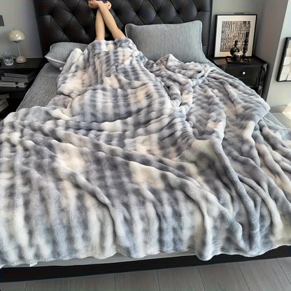 Faux Rabbit Fur Cozy Throw Blanket - Machine-Washable – view 9