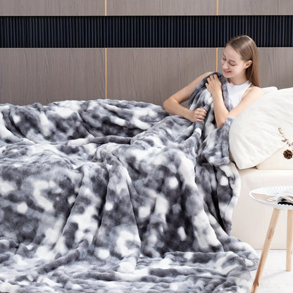 Faux Rabbit Fur Cozy Throw Blanket - Machine-Washable – view 15