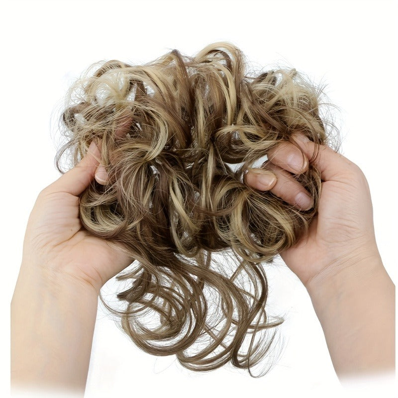 Legant Women's Synthetic Curly Hair Donut Hair Accessory, Costume Wig Bun, Must-Have for Chignon, Ideal for Daily Wear & Cocktail Party Looks, Easy-to-Style Wig