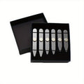 3 Pairs of Metal Collar Stays for Men'S Shirts - Reinforced Frame, Non- Fabric, Perfect Fit, Ideal Gift for Dad Or Husband, Stylish Black And Golden Design, Gift Item|Stylish Accessory|Durable Collar Stays, Collar Stays for Shirts
