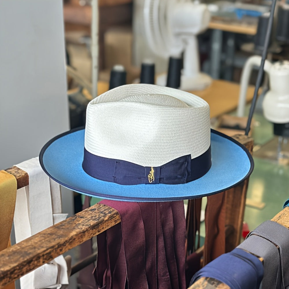 Fedora Hat - Felt Couple Matching Color Block Adjustable - Soft High Quality Felt for - product detail view 8