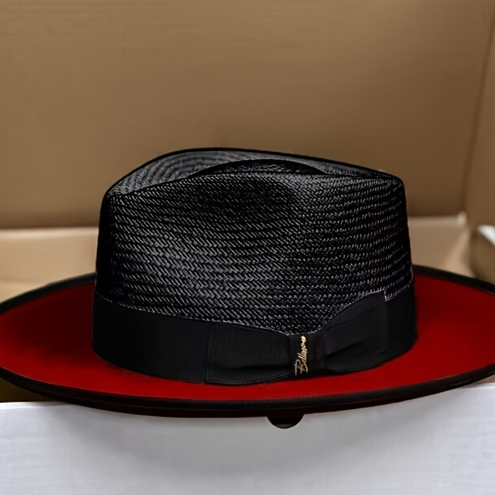 Fedora Hat - Felt Couple Matching Color Block Adjustable - Soft High Quality Felt for - product detail view 12