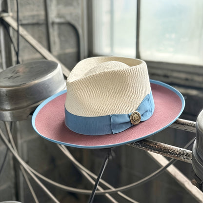 Fedora Hat - Felt Couple Matching Color Block Adjustable - Soft High Quality Felt for - product detail view 23