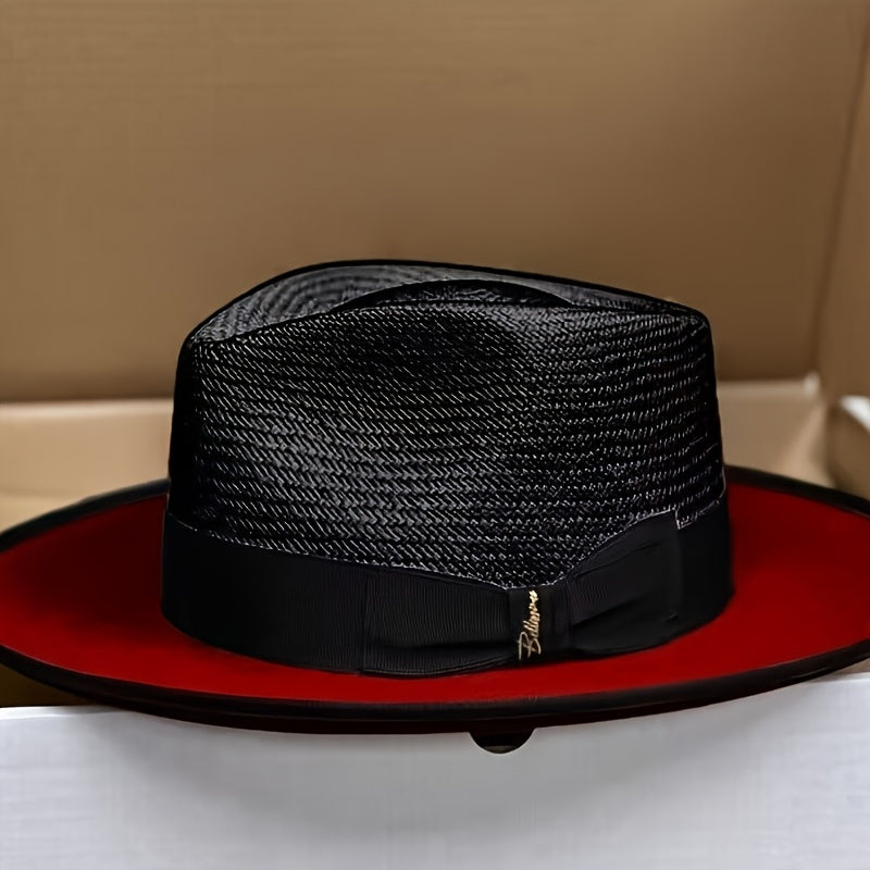 Fedora Hat - Felt Couple Matching Color Block Adjustable - Soft High Quality Felt for - product detail view 24