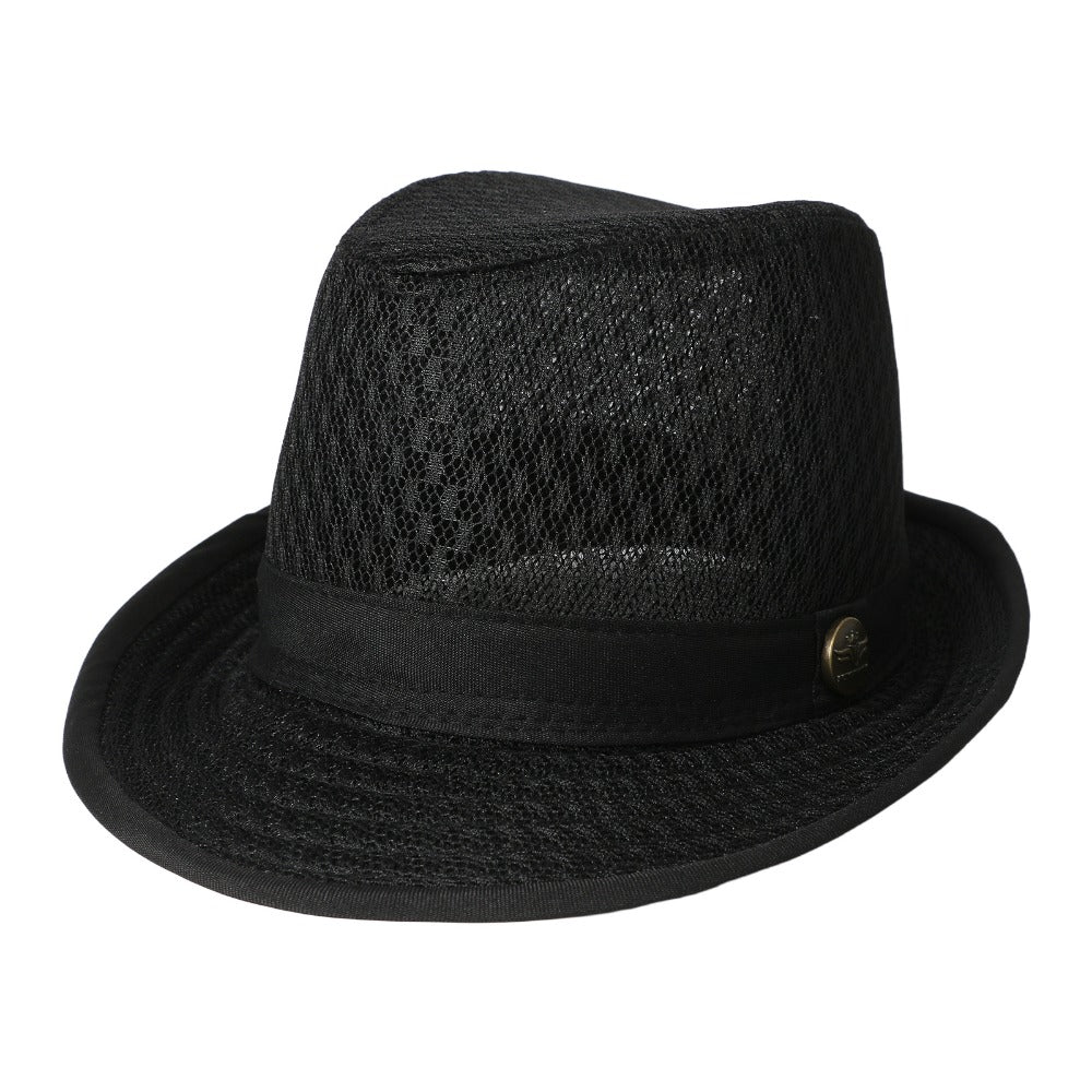 Fedora Hat - for Men & Women Lightweight Mesh Breathable Design with Simple Ribbon - product detail view 3