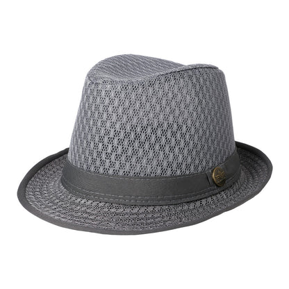 Fedora Hat - for Men & Women Lightweight Mesh Breathable Design with Simple Ribbon - product detail view 5