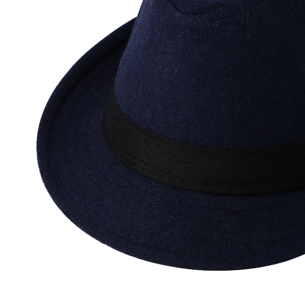 Fedora Hat - Men Short Brim Manhattan Structured Trilby Jazz Cap Gangster Style Elegant - product detail view 14