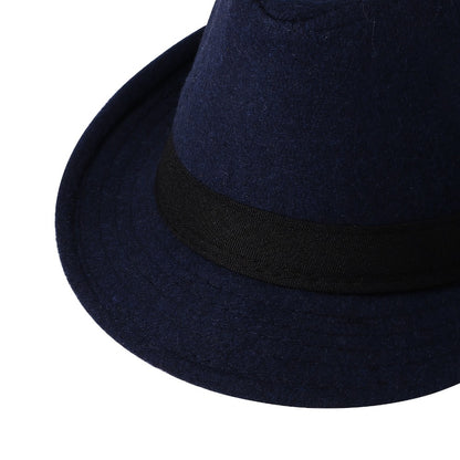 Fedora Hat - Men Short Brim Manhattan Structured Trilby Jazz Cap Gangster Style Elegant - product detail view 14