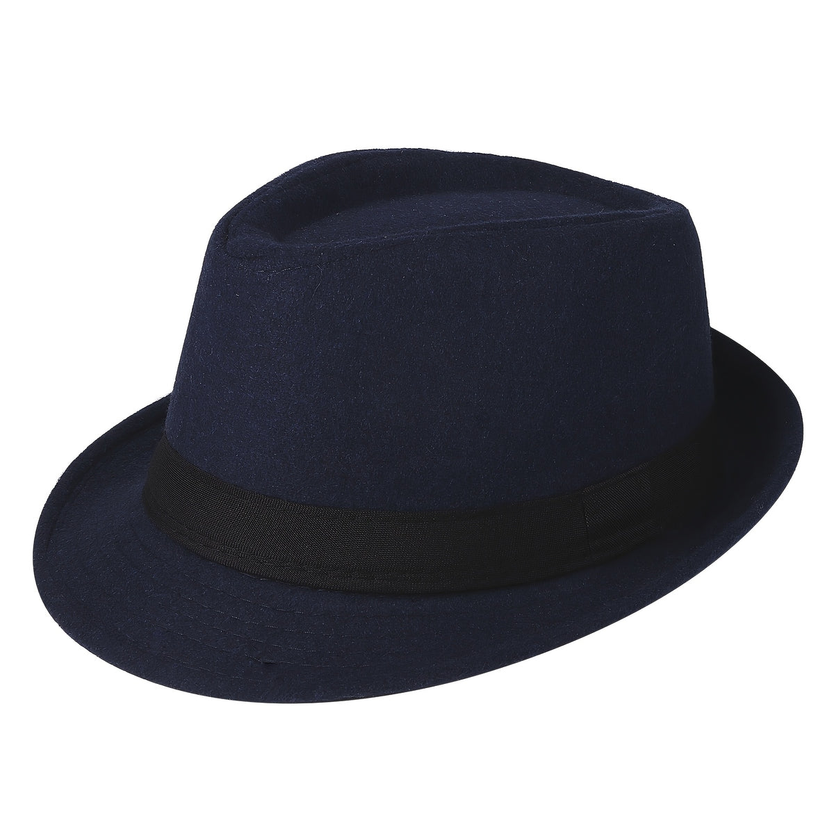 Fedora Hat - Men Short Brim Manhattan Structured Trilby Jazz Cap Gangster Style Elegant - product detail view 17