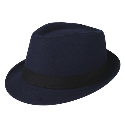 Fedora Hat - Men Short Brim Manhattan Structured Trilby Jazz Cap Gangster Style Elegant - product detail view 17