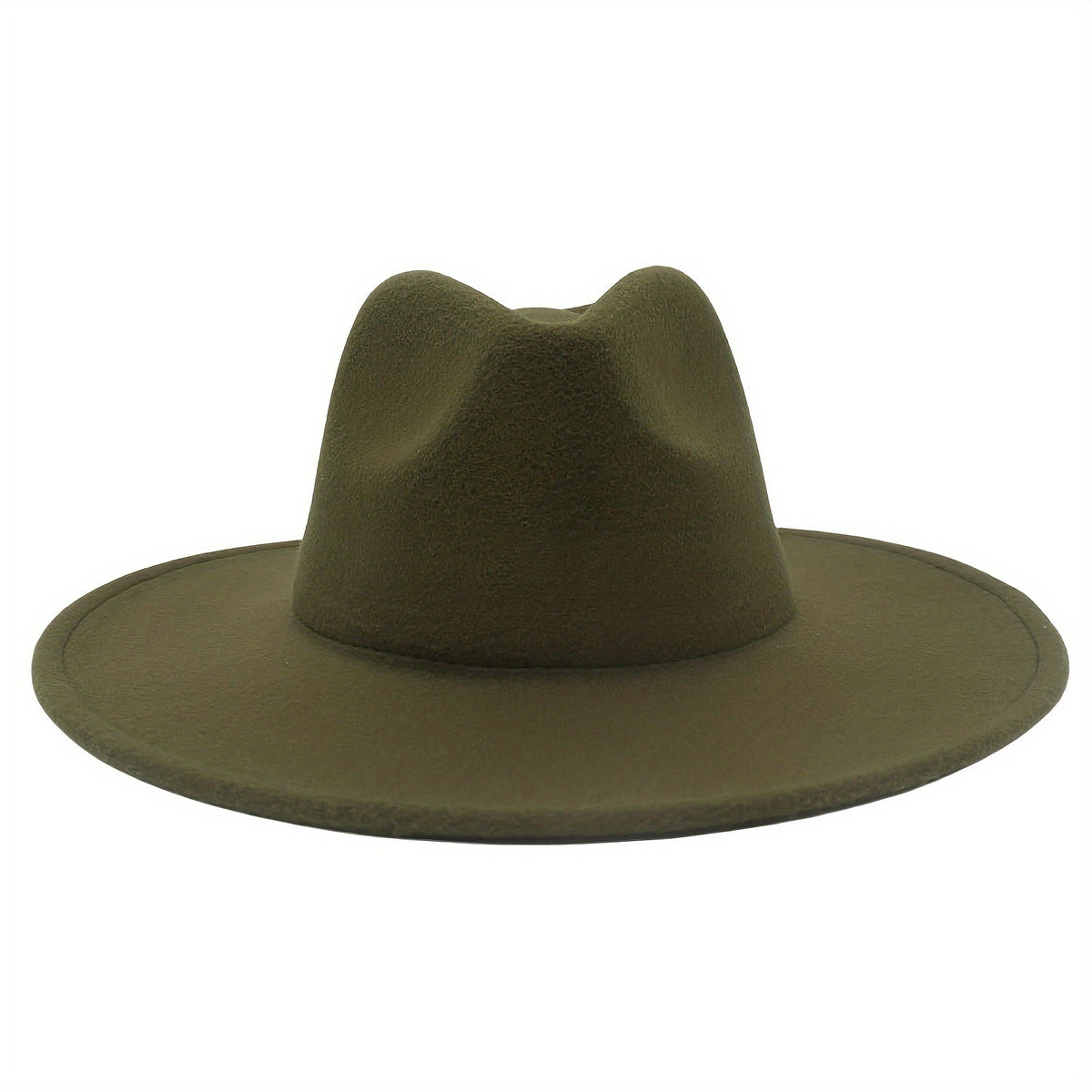 Fedora Hat - Western Cowboy Wide Brim Felt for Men Women Classic Cowgirl Jazz Panama - product detail view 29