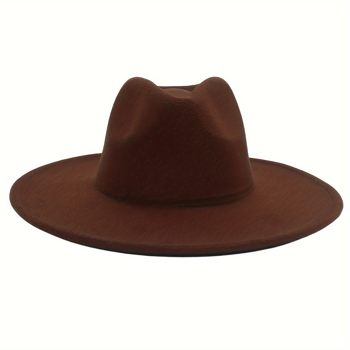 Fedora Hat - Western Cowboy Wide Brim Felt for Men Women Classic Cowgirl Jazz Panama - product detail view 30