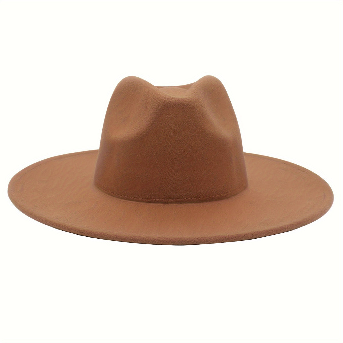 Fedora Hat - Western Cowboy Wide Brim Felt for Men Women Classic Cowgirl Jazz Panama - product detail view 31